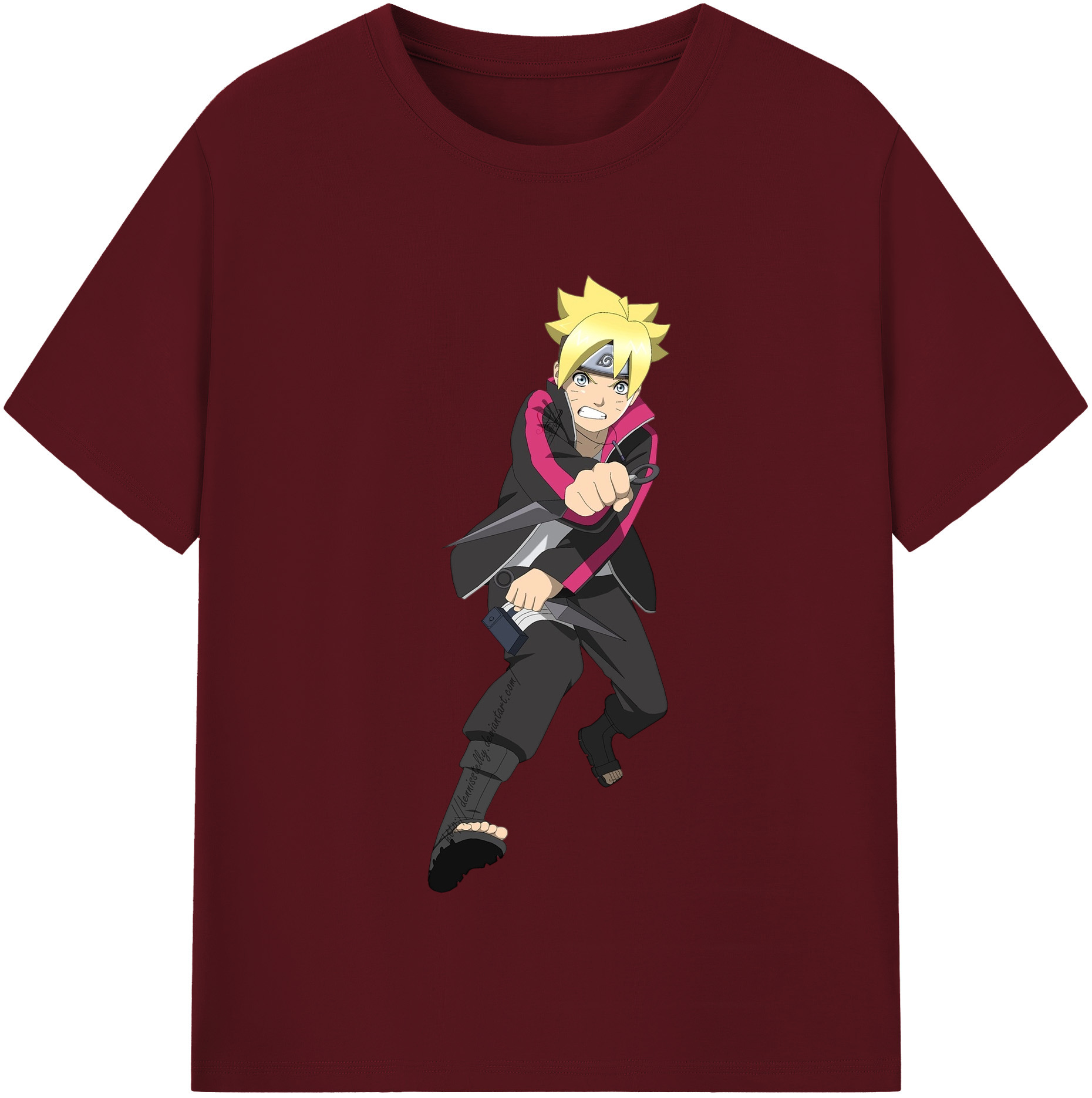（画像用） NARUTO -ナルト- うずまき ボルト Uzumaki Boruto 綿100％半袖Tシャツ（フロントプリント）